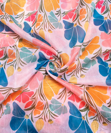 Printed Chanderi Fabric